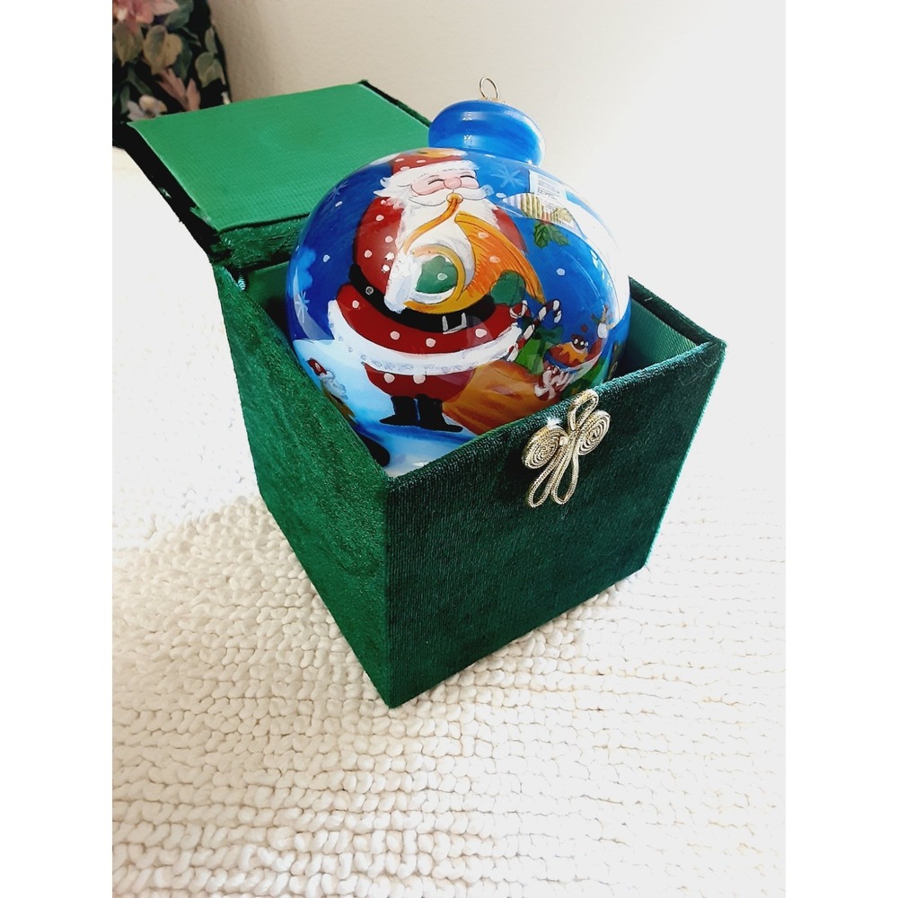Pier 1 Imports Li Bien Christmas Ornament 2012 Santa And Toys Hand Painted